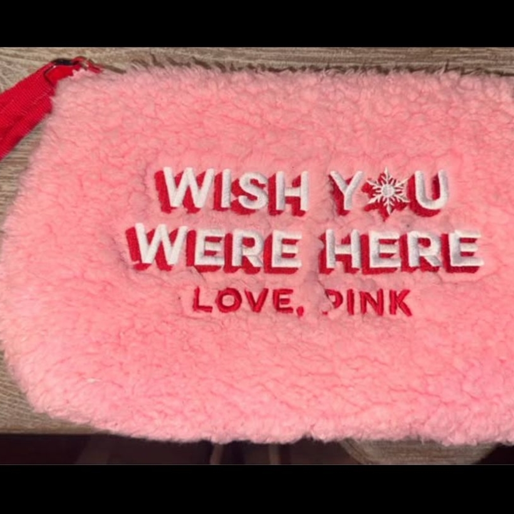 PINK Victoria's Secret Fluffy Pink Travel Bag
